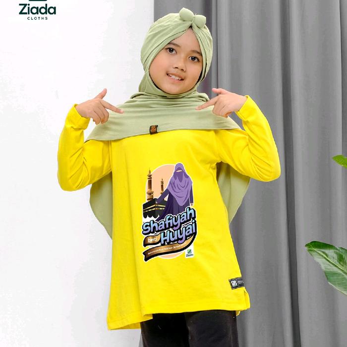 Ziada Kaos Anak Muslim (Serial Ummul Mukminin) SHAFIYAH BINTI HUYAI | Katun Kombed Premium, Bio Wash