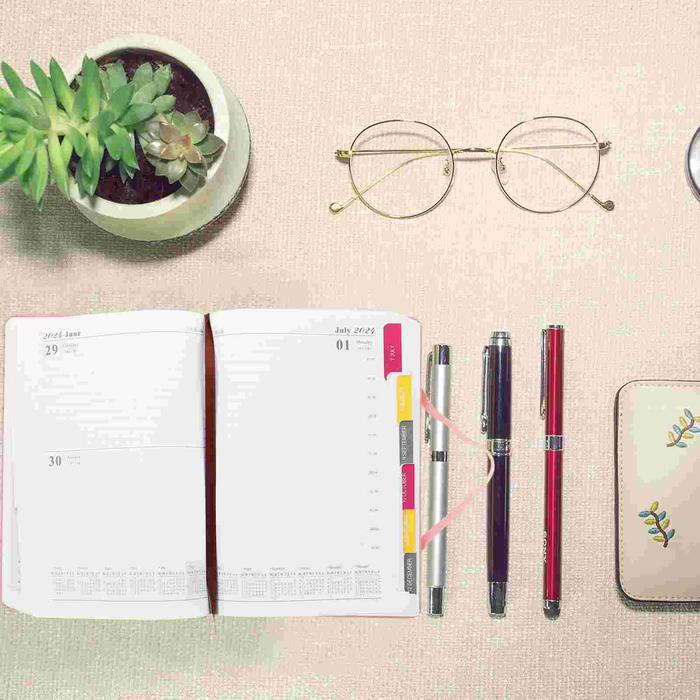 Agenda Book Yearly Notebook Monthly Planner Schedule Notepad Portable