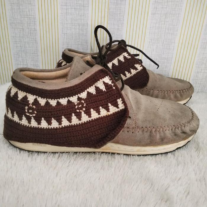 Sepatu kulit Suede Visvim FBT Knit size 10 setara 42-43