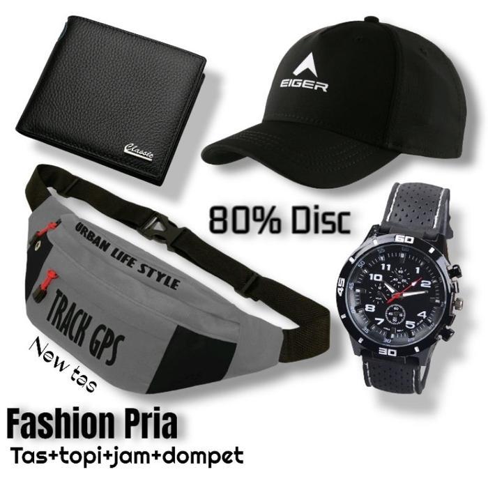 PROMO STYLE PRIA SEPAKET - TAS SALEMPANG TRACK GPS GRATIS JAM ANALOG STAINLESS GRATIS DOMPET PRIA GR