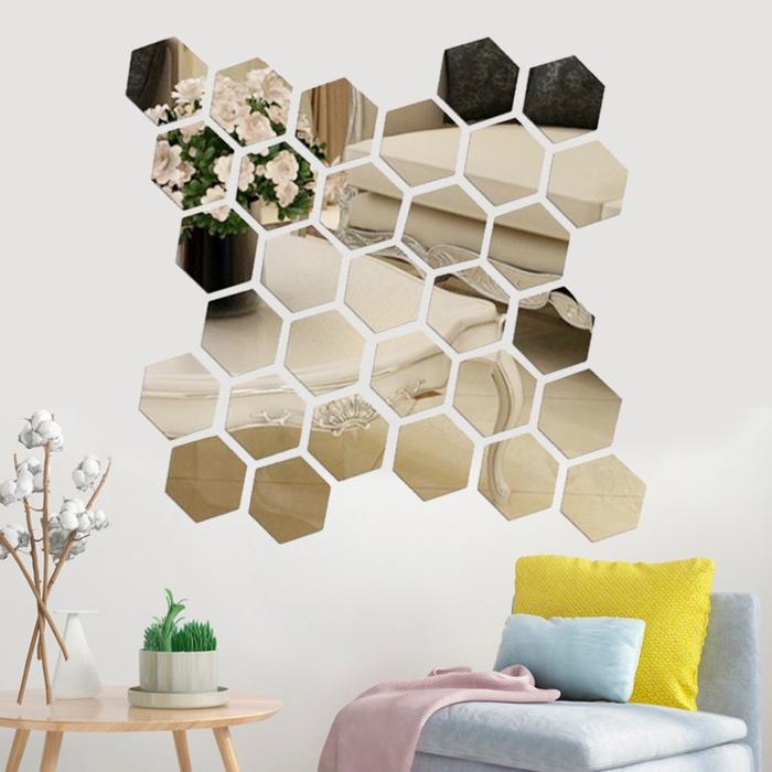 Cermin Dinding Hiasan Stiker Dekorasi Tempelan Kaca Acrylic Wall Mirror Sticker