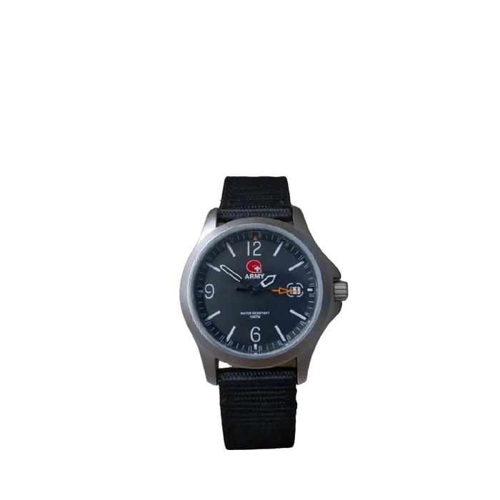 Jam Tangan Analog Wanita Swiss Army AM7837L AM 7837 Strap Nylon Black Watches Quartz