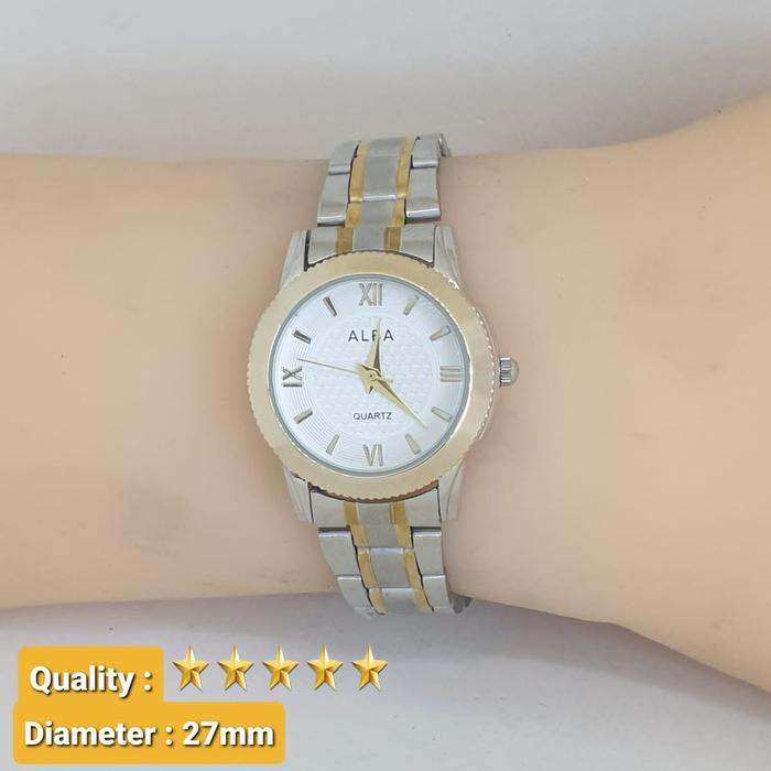 Jam Tangan Wanita Alba Original Water Resistance Tali Rantai Tgl Aktif