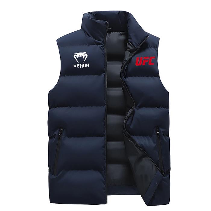 2025 New Style UFC Logo Men's and Women's Spring and Autumn Vest with Zip-Up Jacket, Waterproof Wind