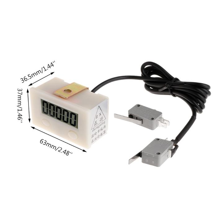 Digital 5 Digit LCD Electronic Punch Counter With Microswitch Reset &