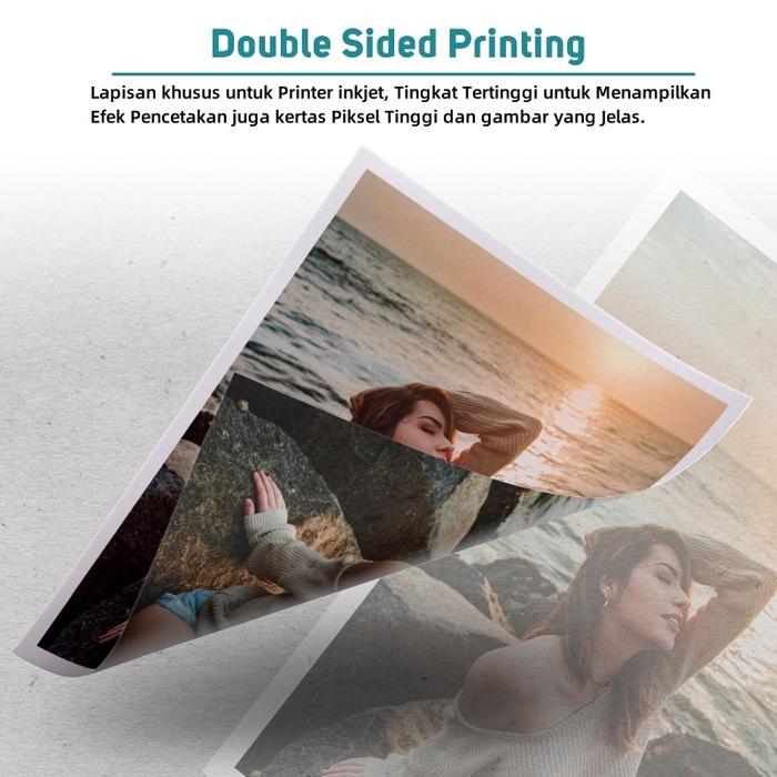 QUAFF Kertas foto glossy dua sisi/double sides photo paper A3 , cocok untuk semua printer inkjet sep