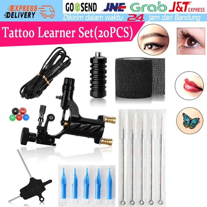 Alat Mesin Tattoo Tatto Tato Elektrik Sepaket Full Set Pembuat Tato Kit Set Lengkap Kualitas Tinggi