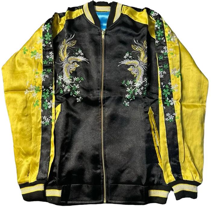 Sukajan Dragon X Phoenix pria Jaket