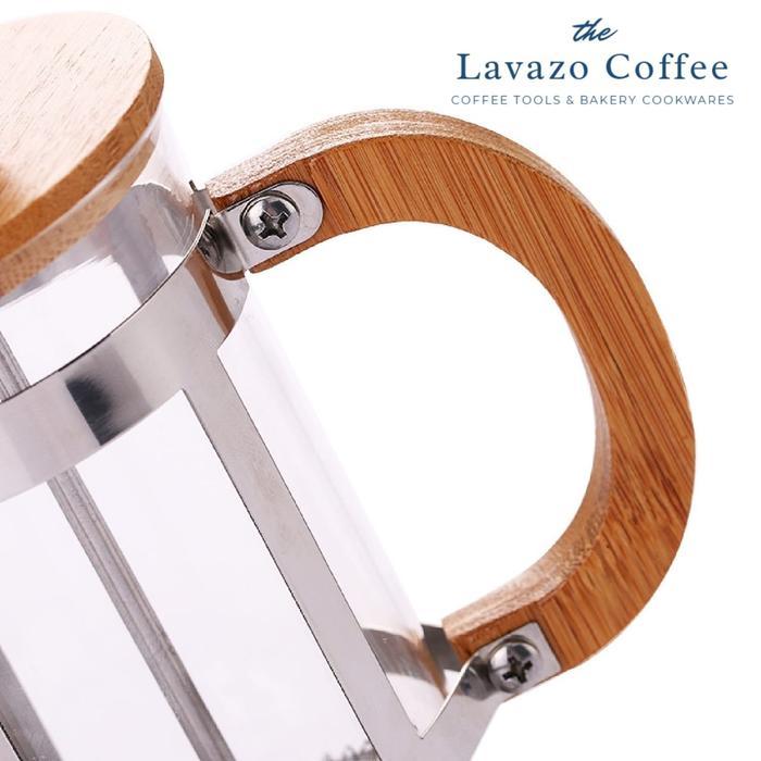 French Press BAMBOO WOOD | Coffee Maker Kayu | Alat Kopi Teh Plunger