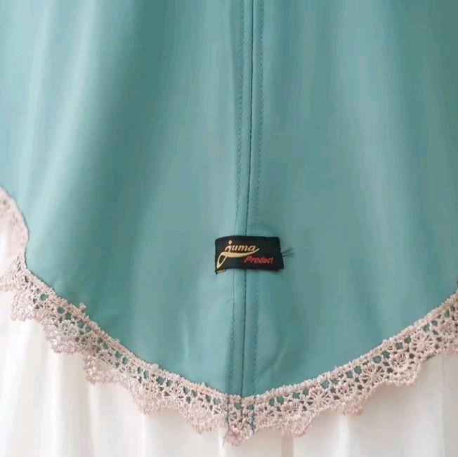 kerudung juma renda prada hijab instan kekinian jilbab viral masa kini Muslim Wanita Bergo Standar D