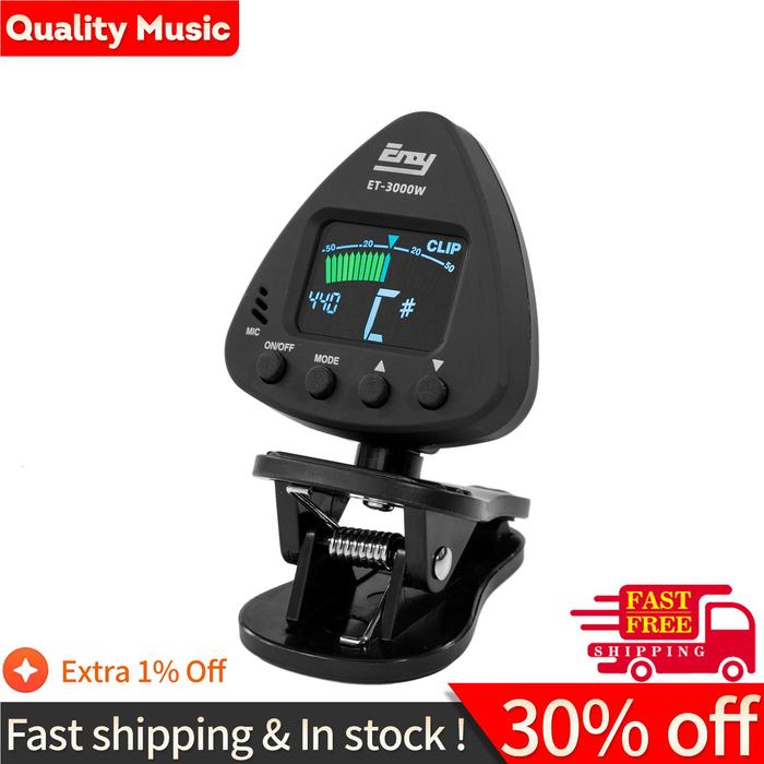 Eno ET 3000W instrumen angin Tuner mendukung mikrofon & Clip-on mode