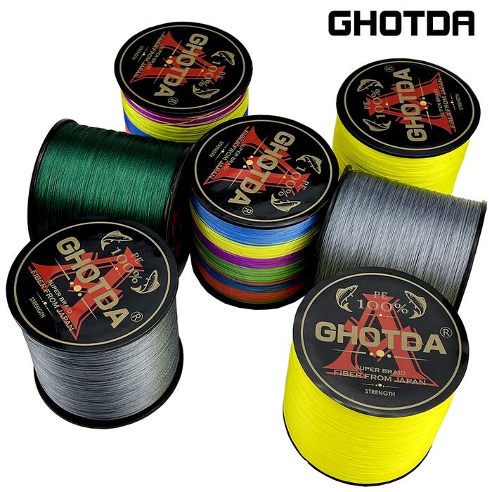 GHOTDA New X12 300M 500M PE Fishing Line 12 Strand Reverse Spiral