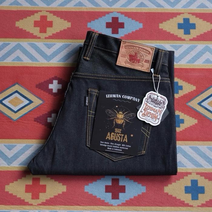 Izhman Denim - agusta 16oz Celana Denim Selvadge Accent - Super Deep Inddigo free refresher