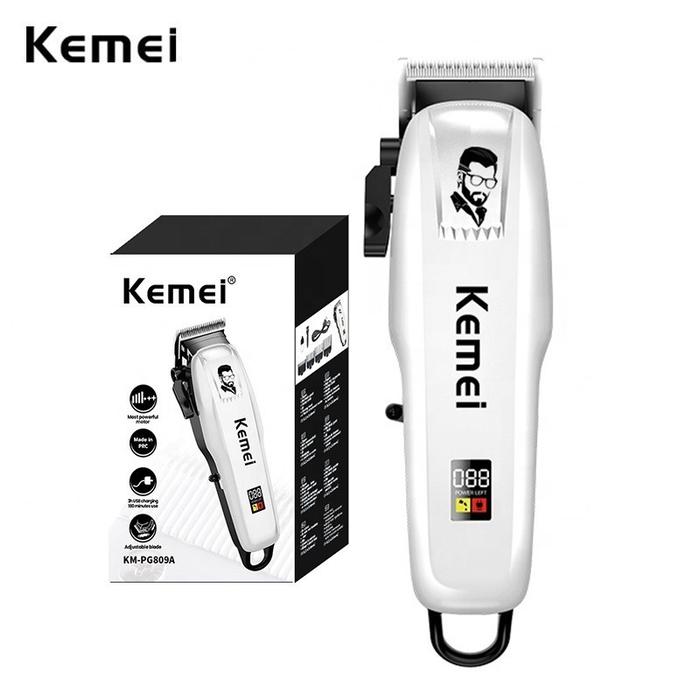 Kemei KM PG809A Mesin Cukur Rambut Elektrik 3IN1 Putih