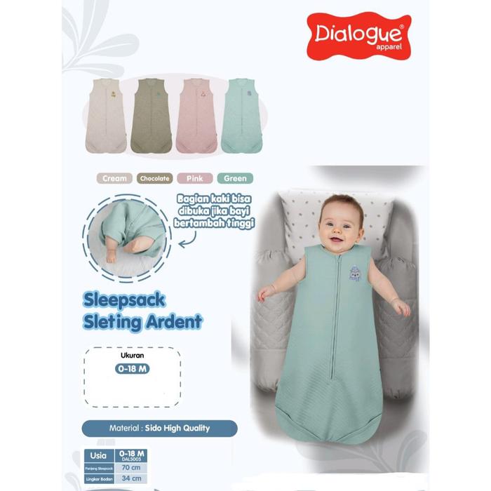 Dialogue Baby DAL5005 Sleepsack Sleting Ardent 0-18 Bulan Blanket Bedong Instant Anak Bayi Premium S