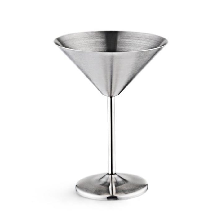 Stainless Steel Martini Cocktail Glass High Base Wine Glass