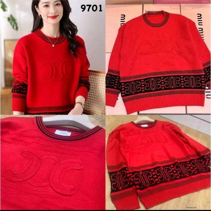rajut import wrn merah tag label allsize