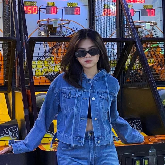 Hoodie denim/ denim Hoodie/ jaket jeans kupluk/ jaket denim Oversize