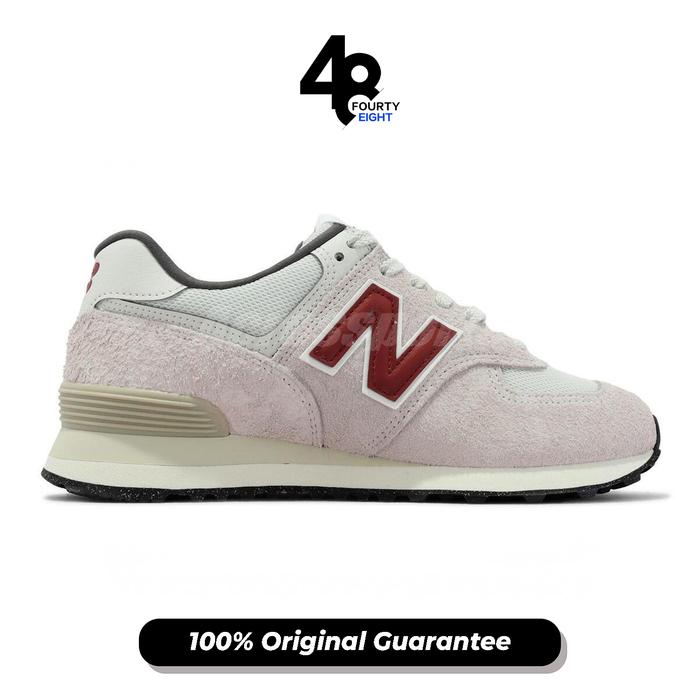 Sepatu Sneakers Unisex New Balance 574 White Red (U574SOR) Original