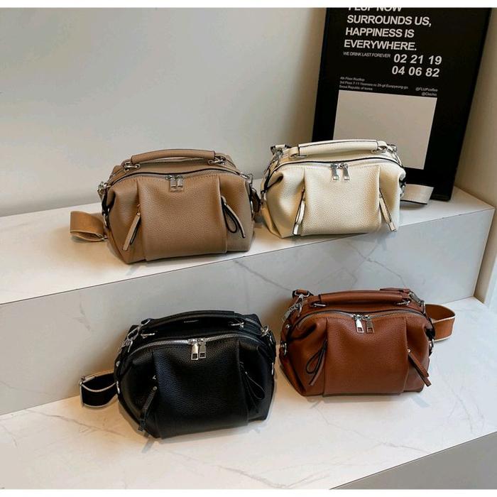 Tas Tangan Kulit Lembut Wanita Import/Tas Bahu wanita/Tas Dimsum Selempang
