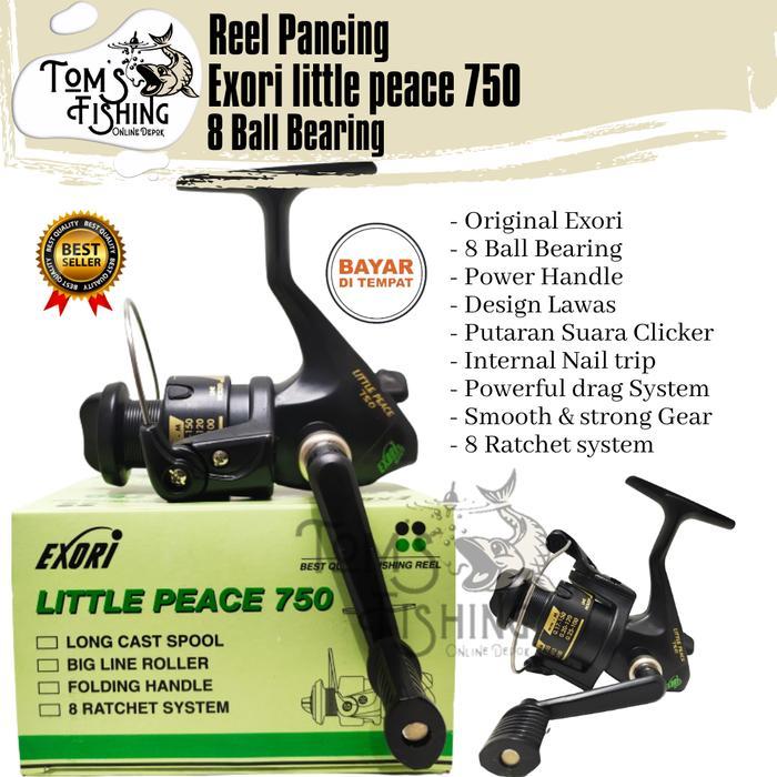 new - reel pancing exori little peace 750 / 850 power handle (8 bearing) murah original - toms fishi