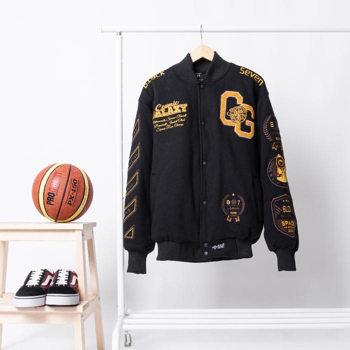 b7 | Varsity Jacket | Cosmic Galaxy - Black Gold Edition
