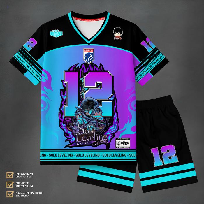 Setelan Baju Anak Anime Solo Leveling Jersey Dri Fit Premium Terlaris | Jersey Anime Solo Leveling A