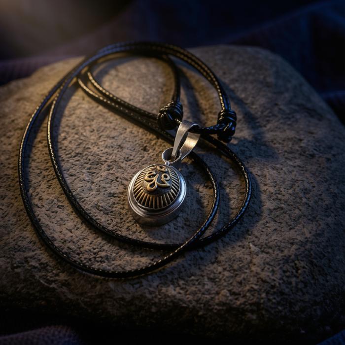 Kalung liontin lafadz Muhammad kuningan Ring Monel