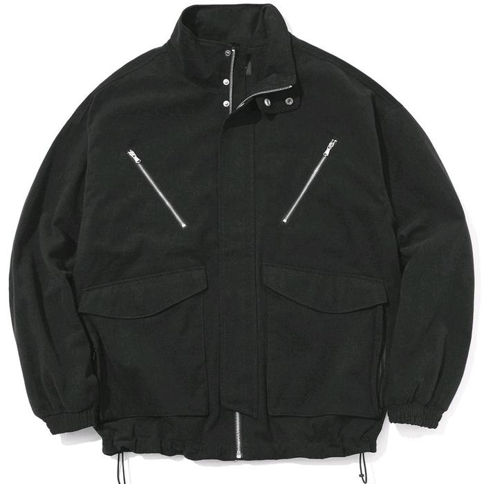 work jacket casual Grooverhyme peach skin chest pocket jumper