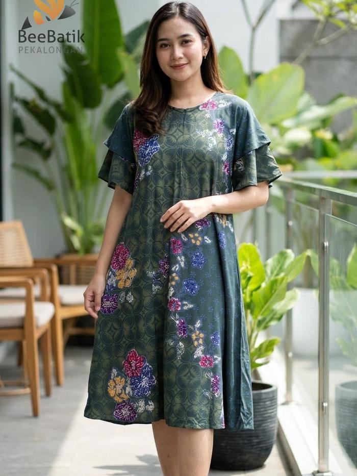 Daster Payung Tulis Terbaru Ori Bee Batik Pekalongan Nyaman Rayon