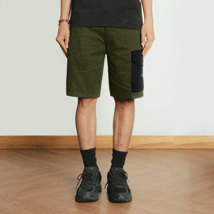 Vearst Affaires Short Cargo Pants Frodo Olive - Celana Cargo Pendek