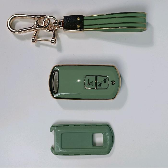 Casing Remote Keyless Motor Elegan Silicone Rubber Honda Scoopy Vario 125 150 Mewah dengan Aksen Met
