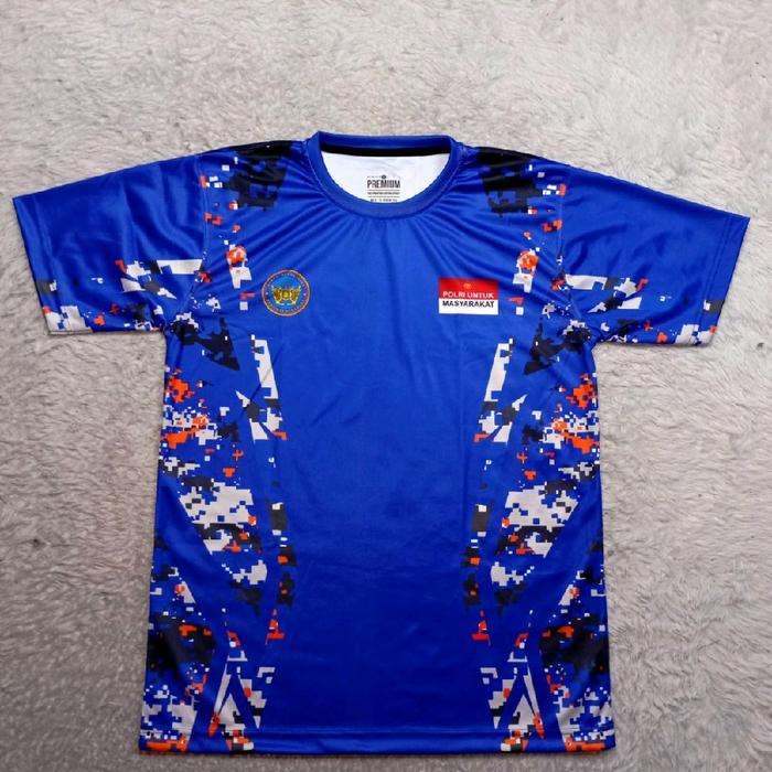 baju kaos daman biru airud coklat kombinasi loreng polri untuk masyarakat