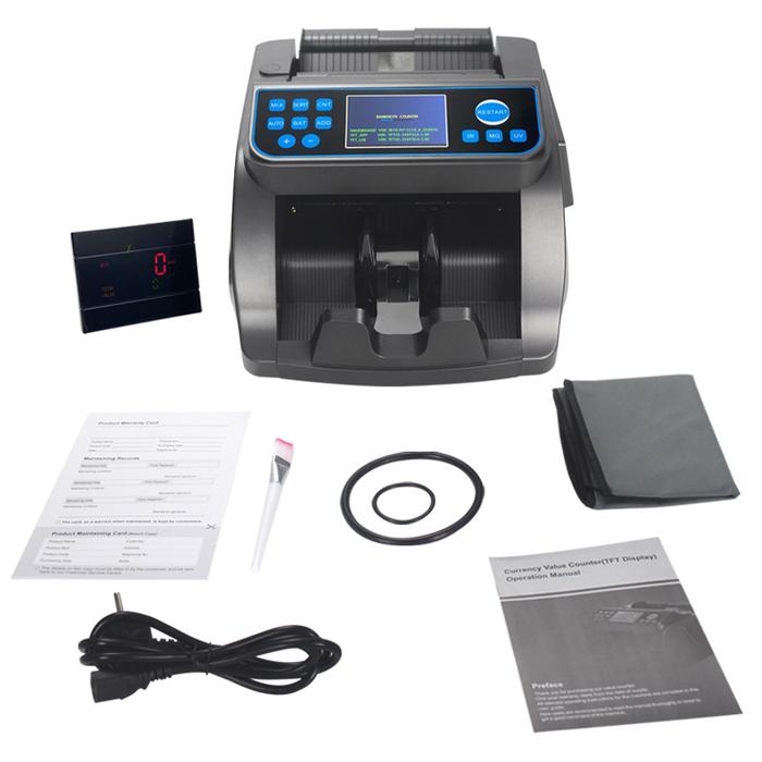 6000D EUR Mix Value Money Cash Counter Fake Bill Detector Banknote Fast Counting Speed Portable Dete