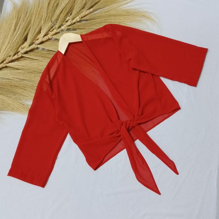 TERBARU outer merah cabe outer nita korean style