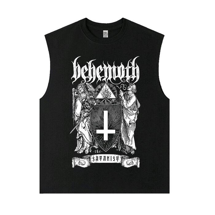 KAOS TANKTOP SLEEVELEES 24S / SINGLET / KAOS TANKTOP BAND BEHEMOTH SATANIST / TANKTOP / LEKBONG / S