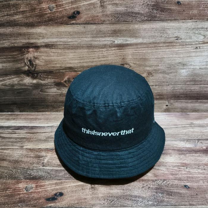 topi bucket hat thisisneverthat logo black