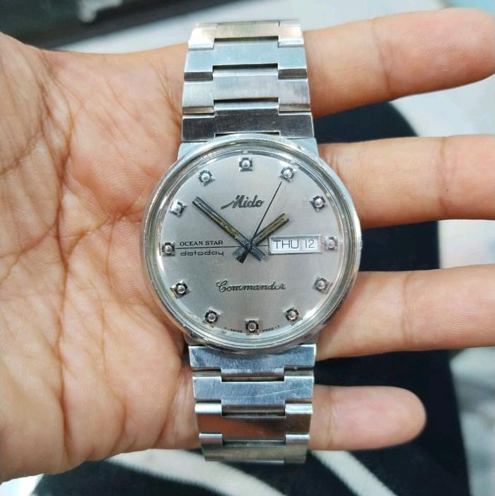 jam tangan mido commonder ocean star datoday original bekas.
