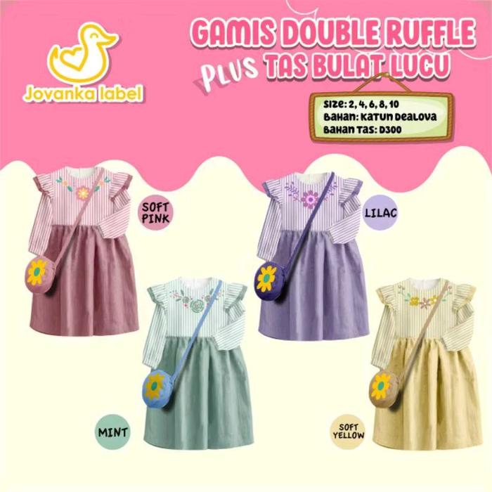 Gamis Double Ruffle by Jovanka Label Free Tas Bulat Lucu / Gamis Katun