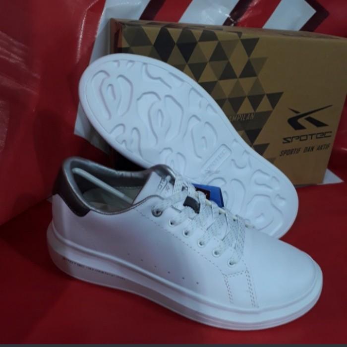 sepatu sneakers wanita putih polos spotec renata original