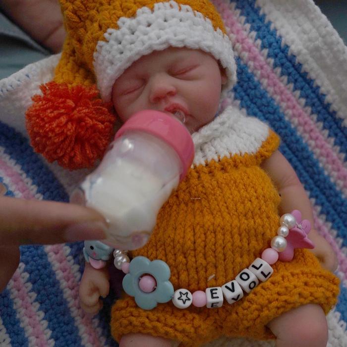 7" Micro Preemie Full Body Silicone Baby Adorkable Doll Theo Lifelike Mini Reborn Doll Surprice Chil
