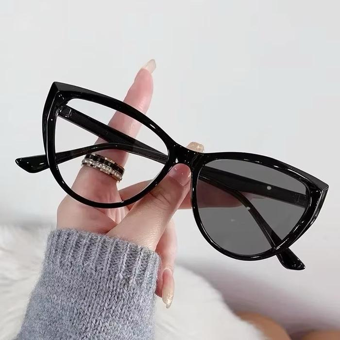 Kacamata Wanita Cateye Minus 0.50 S/D 6.00 Photocromic LPS9637 Eyewear Glasses fashion cat eyes