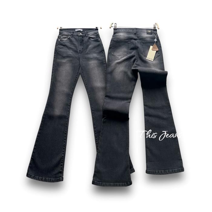 Celana Cutbray Alya Cky Kancing 1 Highwait Wanita Strech// Alya jeans wanita premium// Celana wanita
