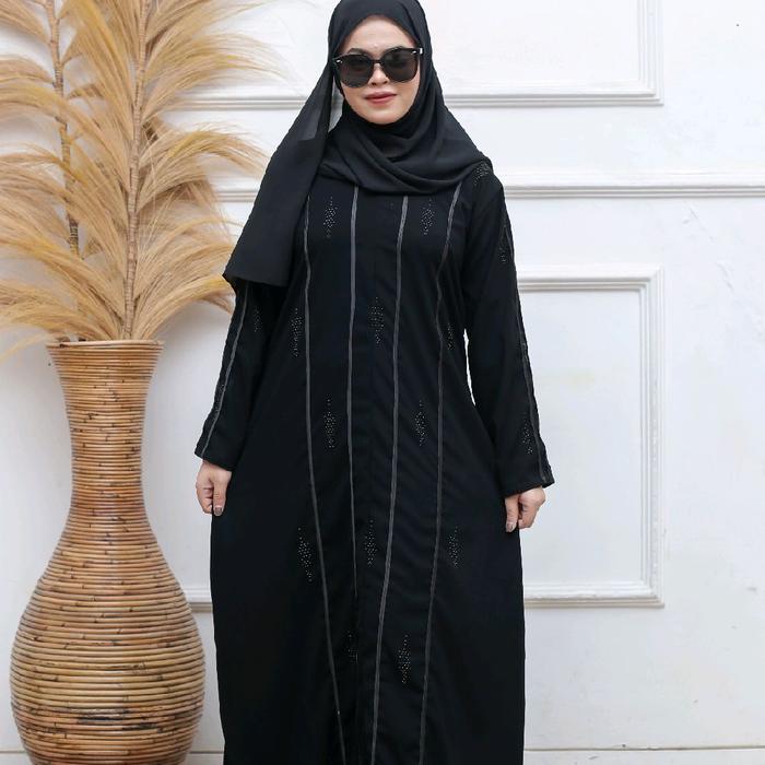 ABAYA WASILA JETBLACK MATA MATA BLINK JETBLACK S M L XL XXL ALKHATIB COLLECTION saudi jetblack daily