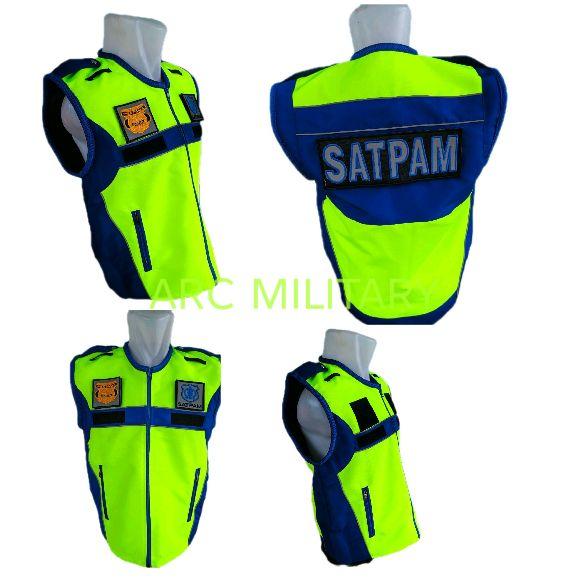 rompi pul taslan security/satpam biru stabilo