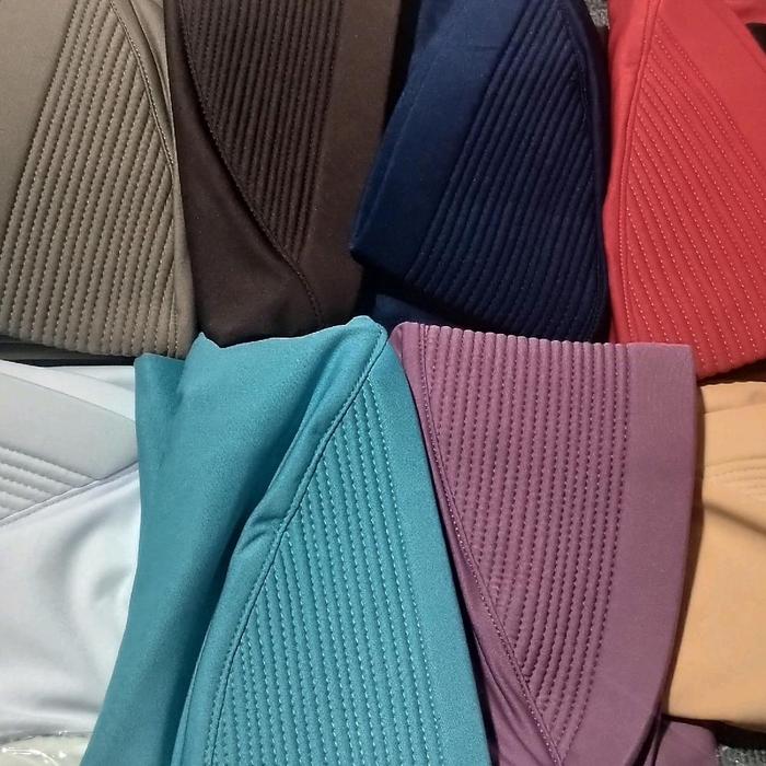 Paket Usaha 5 Pcs Bergo Sport Pet Tebal Kerudung Instan Jilbab Lembut Nyaman Sekolah Spandex Muslim 