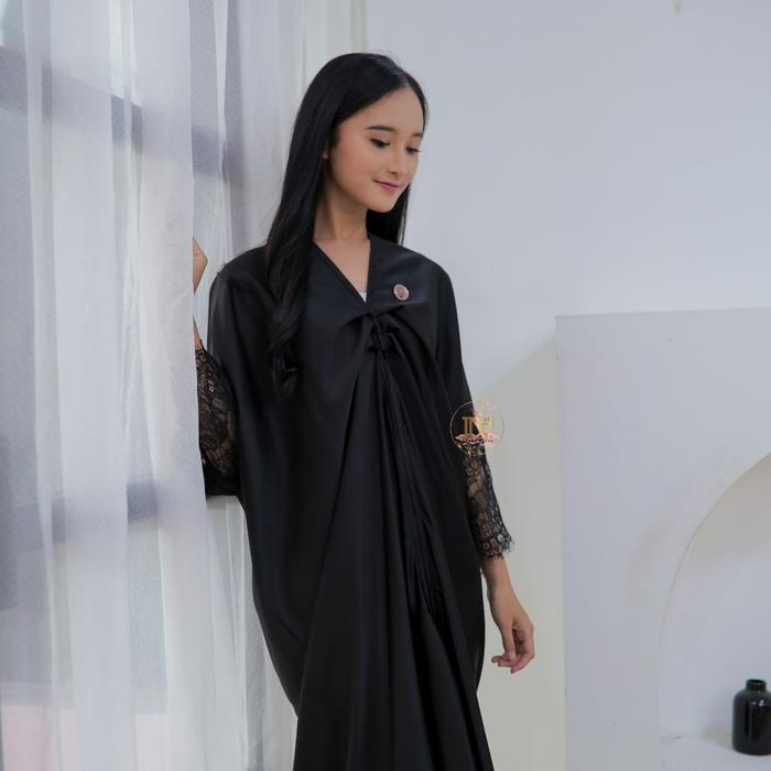 Diana Batik - KAFTAN SILK MAXMARA LACE | Kaftan Polos Silk | Kaftan Lebaran