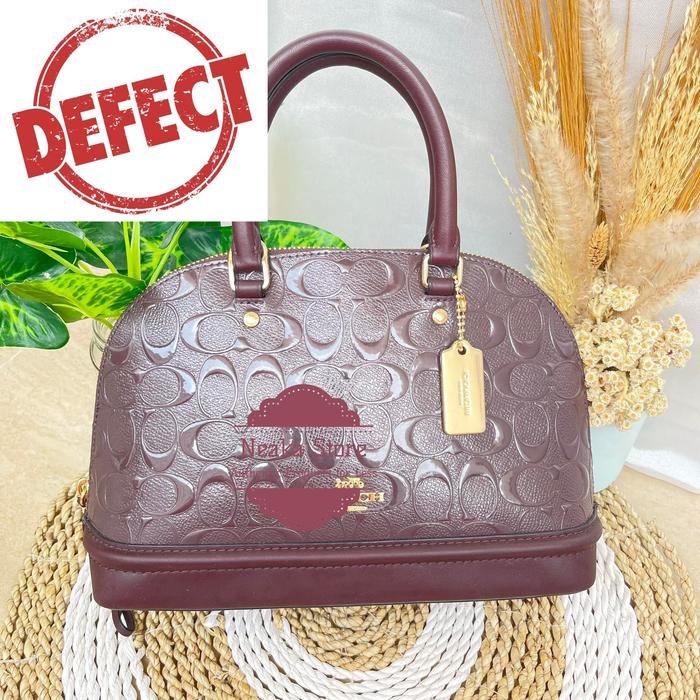 Tas Wanita Mini Sierra in signature leather f55450 - oxblood DEFECT
