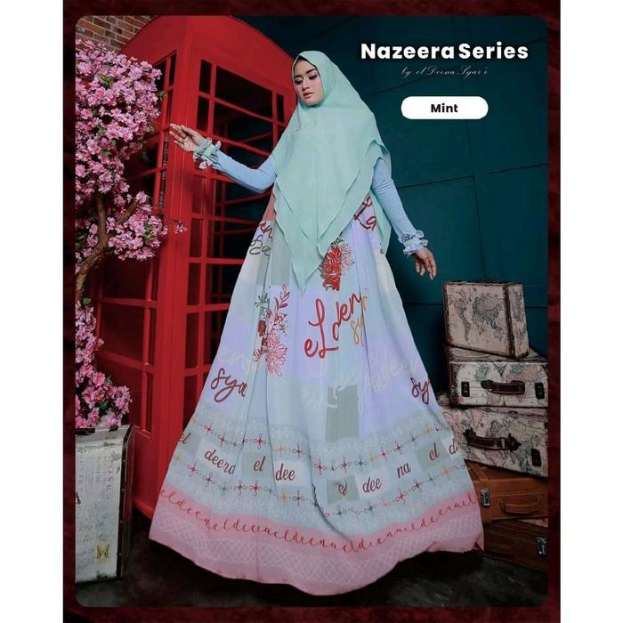 NAZEERA MINT SET SYARI BY ELDEENA SYARI