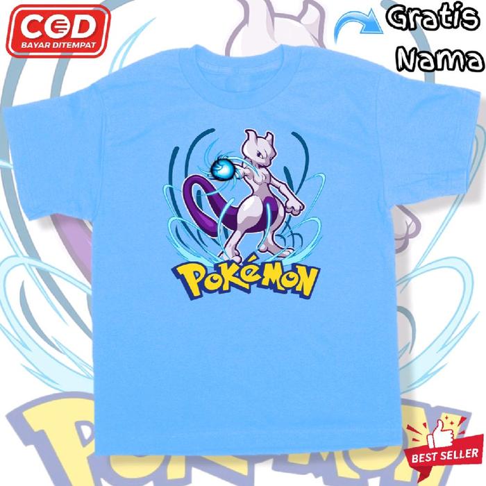 Kaos Anak Atasan Anak Pokemon Mewtwo Terbaru / Baju Anak Mewtwo Pokemon